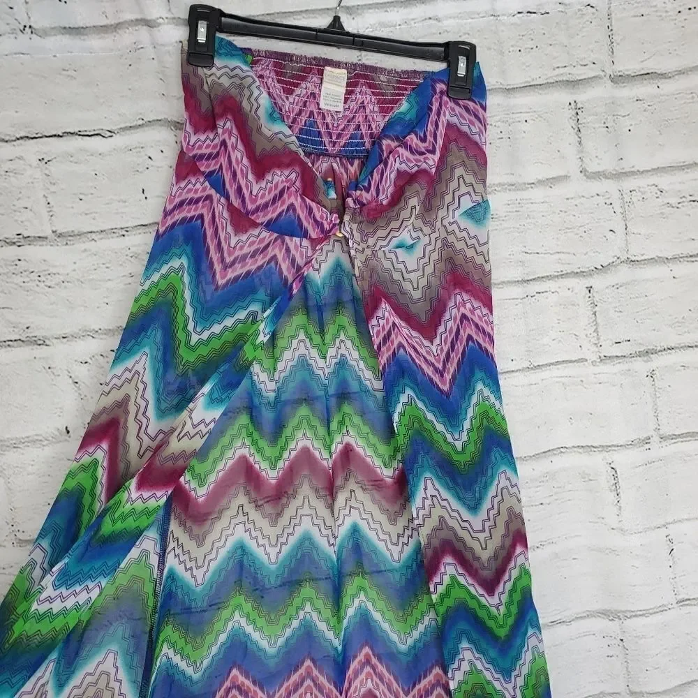 L*Space colorful zigzag bathing suit cover up